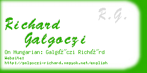 richard galgoczi business card